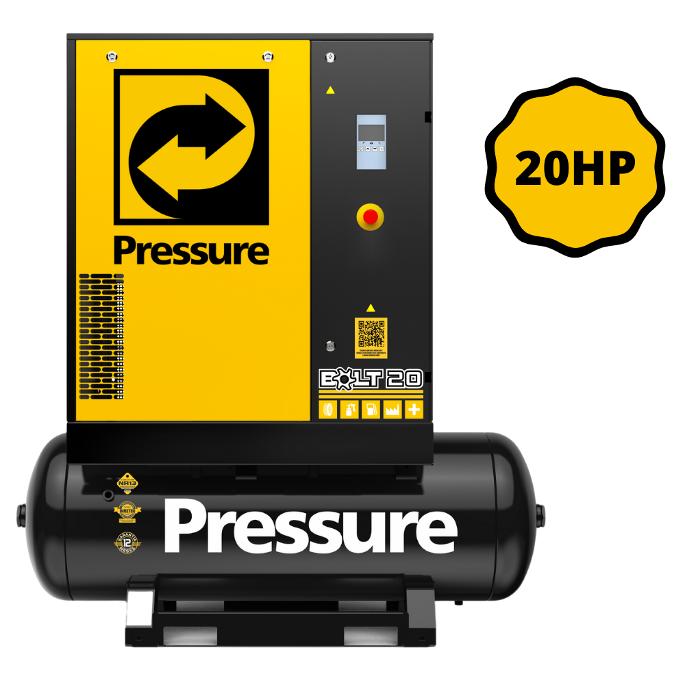 Compressor de Ar Parafuso 20HP 265L Trifásico Pressure  - CASA DO FRENTISTA 