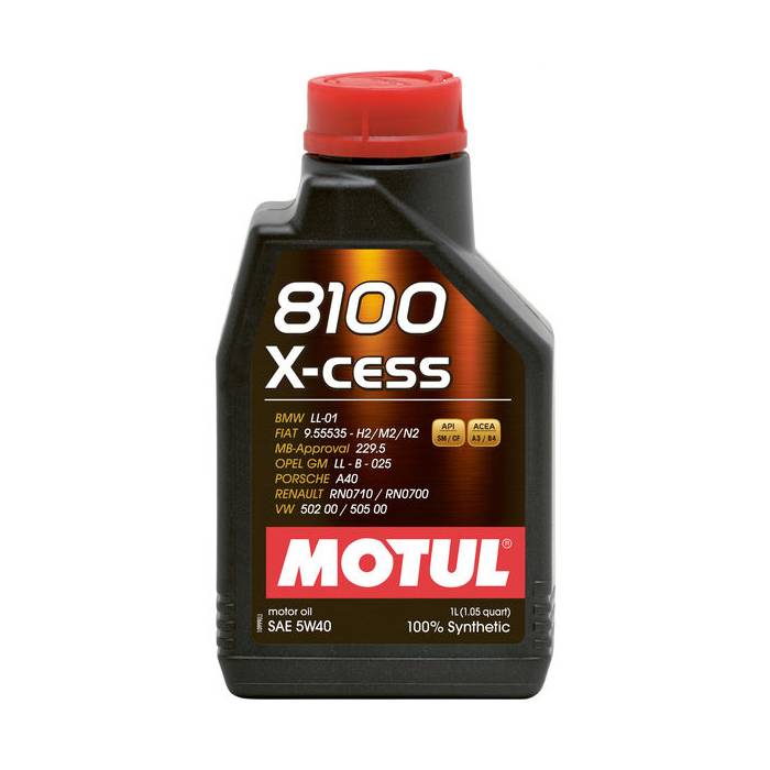 Óleo Lubrificante Motor Motul 8100 X-CESS GEN2 5W40 100% Sintético 1L