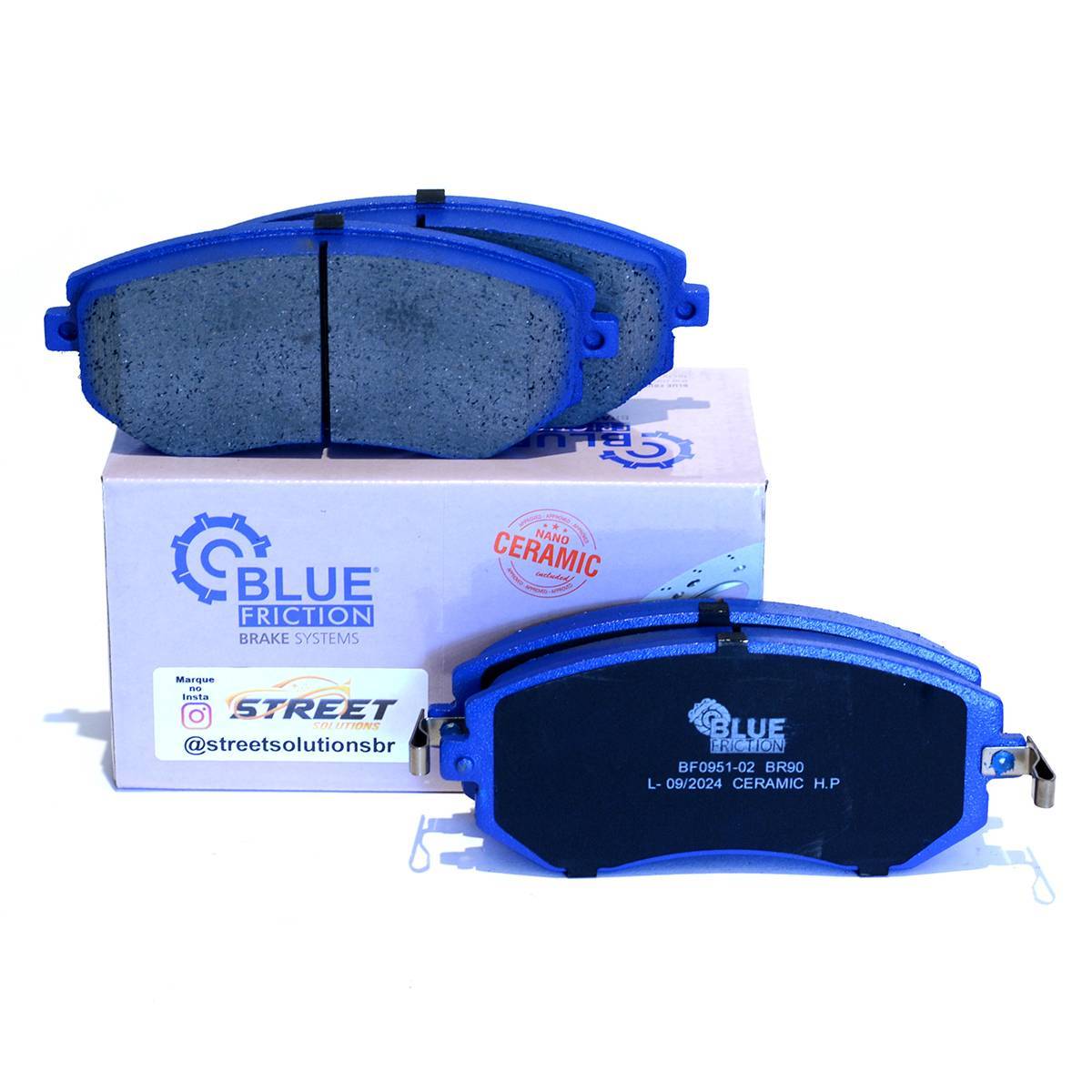 Pastilha de Freio Dianteira BLUE Nano Ceramic - Street Solutions