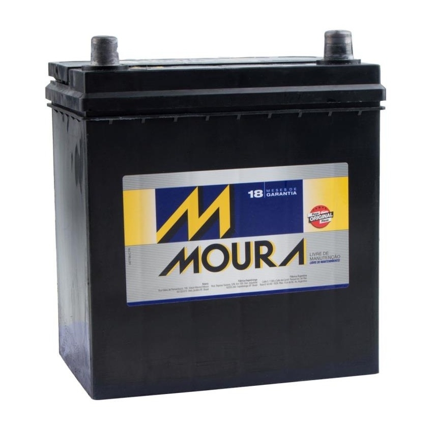 Bateria Moura 40Ah (M40SD) - Fit/City - Cantele Centro Automotivo