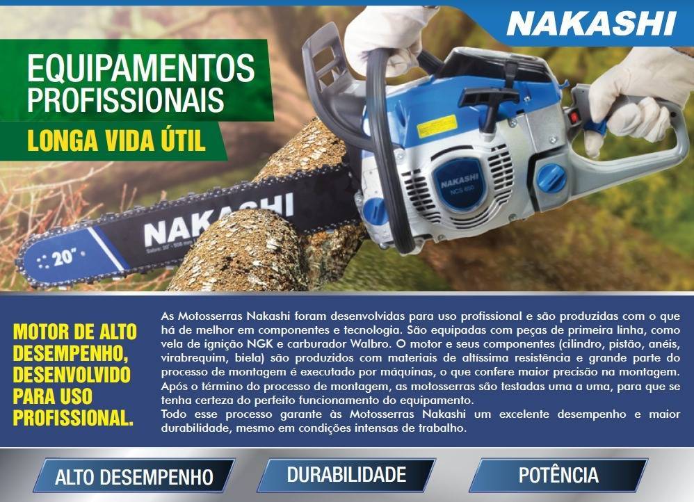 Motosserra Nakashi NCS 550 54,6CC - Maringá Máquinas
