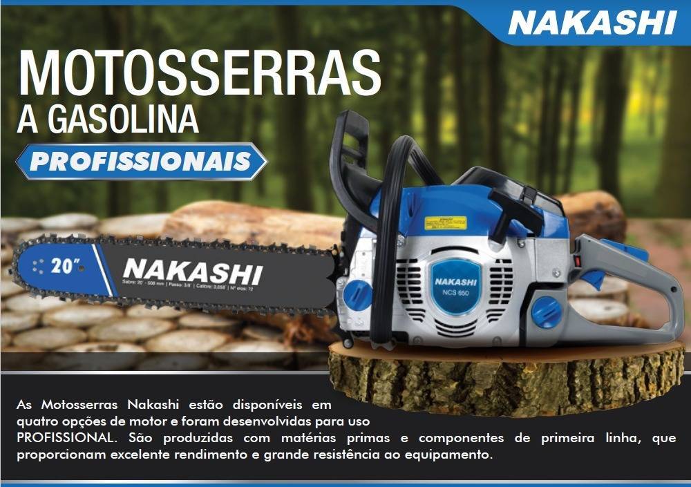 Motosserra Nakashi NCS 550 54,6CC - Maringá Máquinas