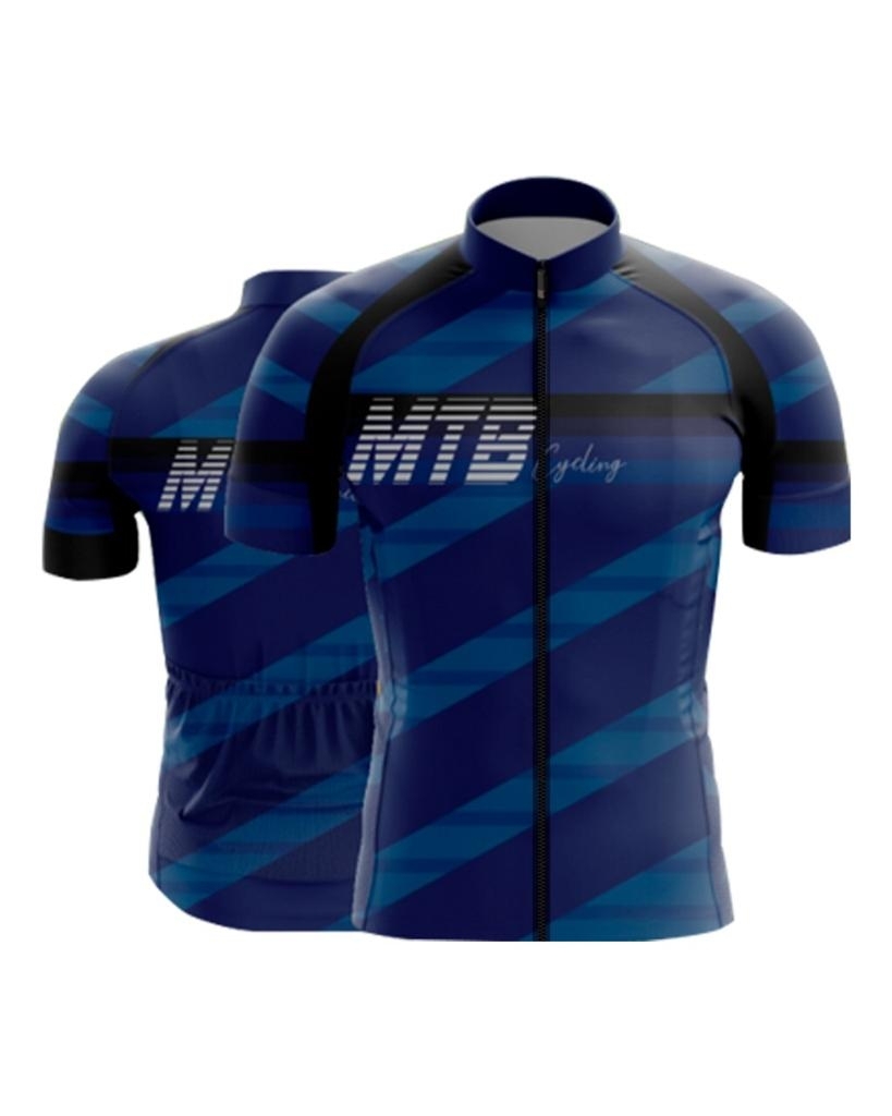 Camisa Ciclismo MTB Cycling Blue - Black Cat  - PauliBike