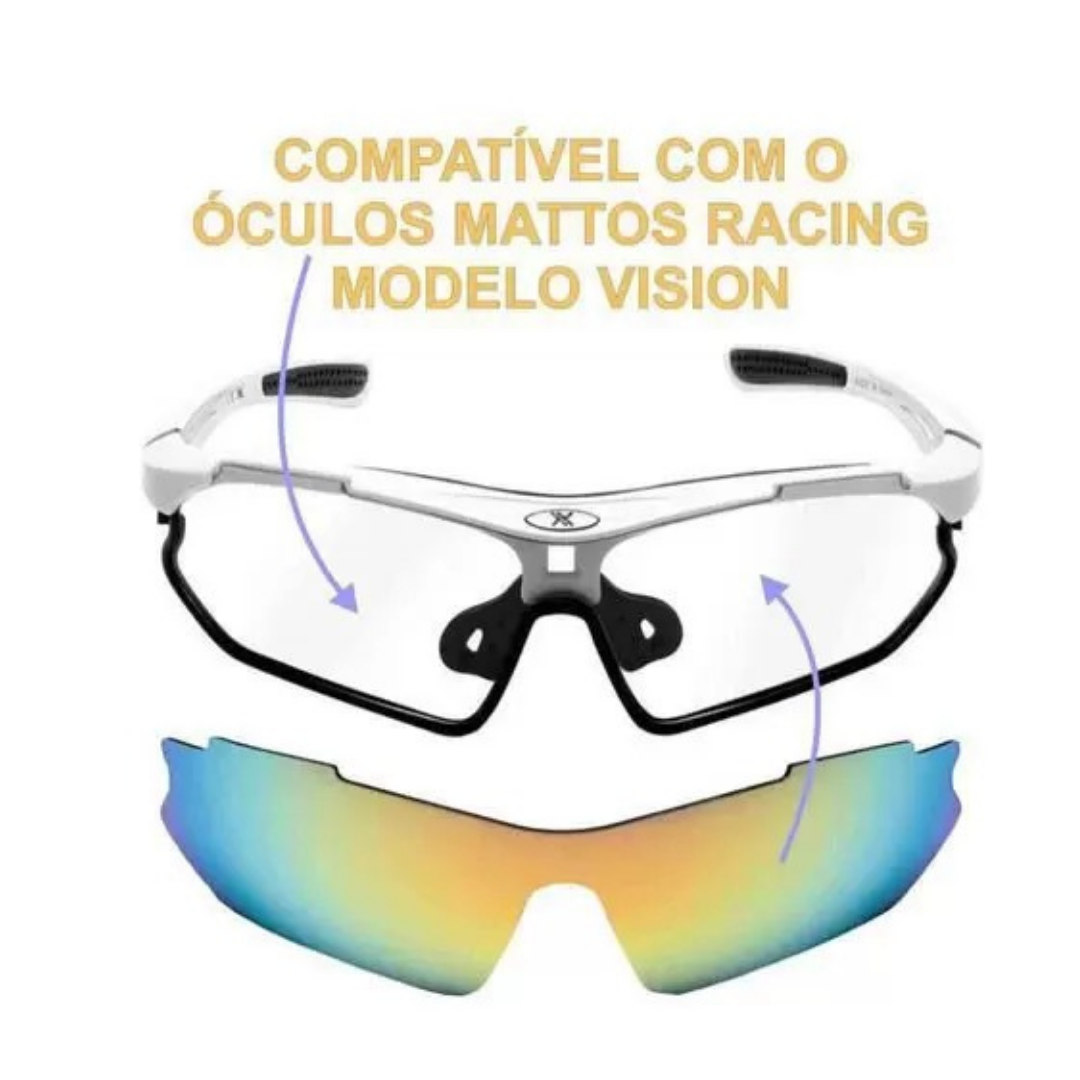Lente Ciclsimo Bike Vision Dourado - Mattos Racing - PauliBike