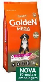 Ração Golden Formula MEGA Cães Filhotes Frango e Arroz 15Kg