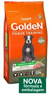 Ração Golden Power Training Cães Adultos Frango e Arroz 15Kg