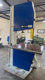 Serra fita marca invicta volante 800mm c/mesa inclinável c freio motorizada