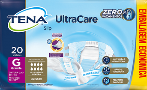 Fralda Tena Slip UltraCare c/ 20und - Soft Care Produtos Médicos