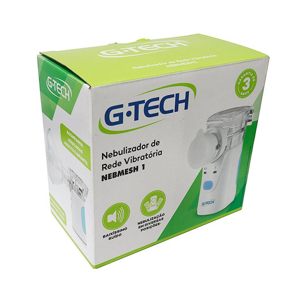 Inalador Nebulizador de Rede Vibratória G-TECH NEBMESH  - Soft Care Produtos Médicos