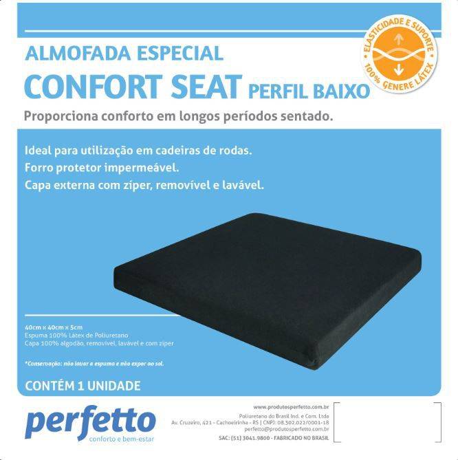 Almofada Confort Seat Perfil Baixo Genere Latex