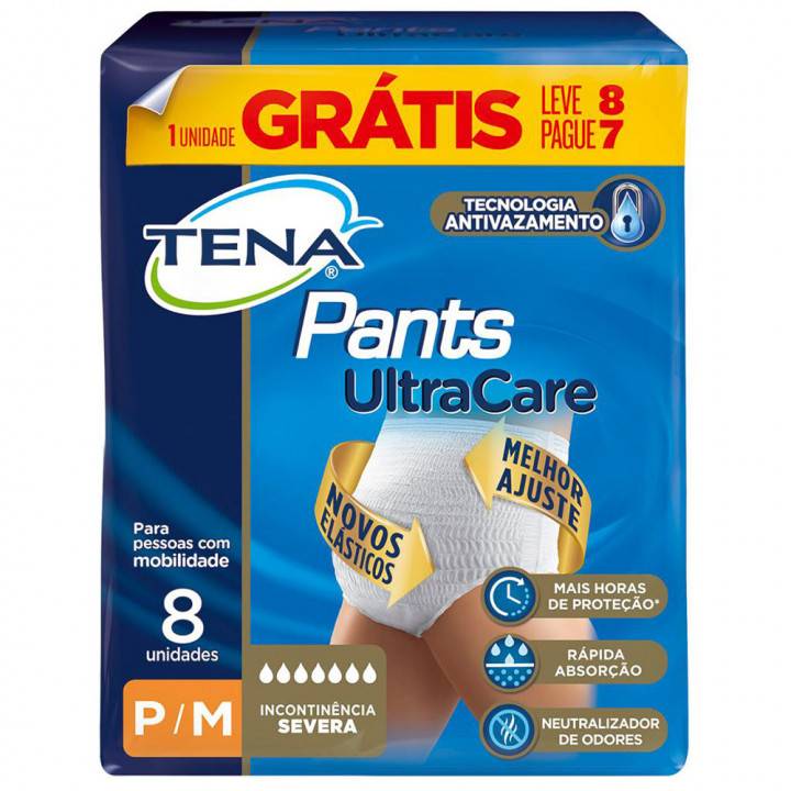 Roupa Intima Tena Pants UltraCare com 8un - Soft Care Produtos Médicos