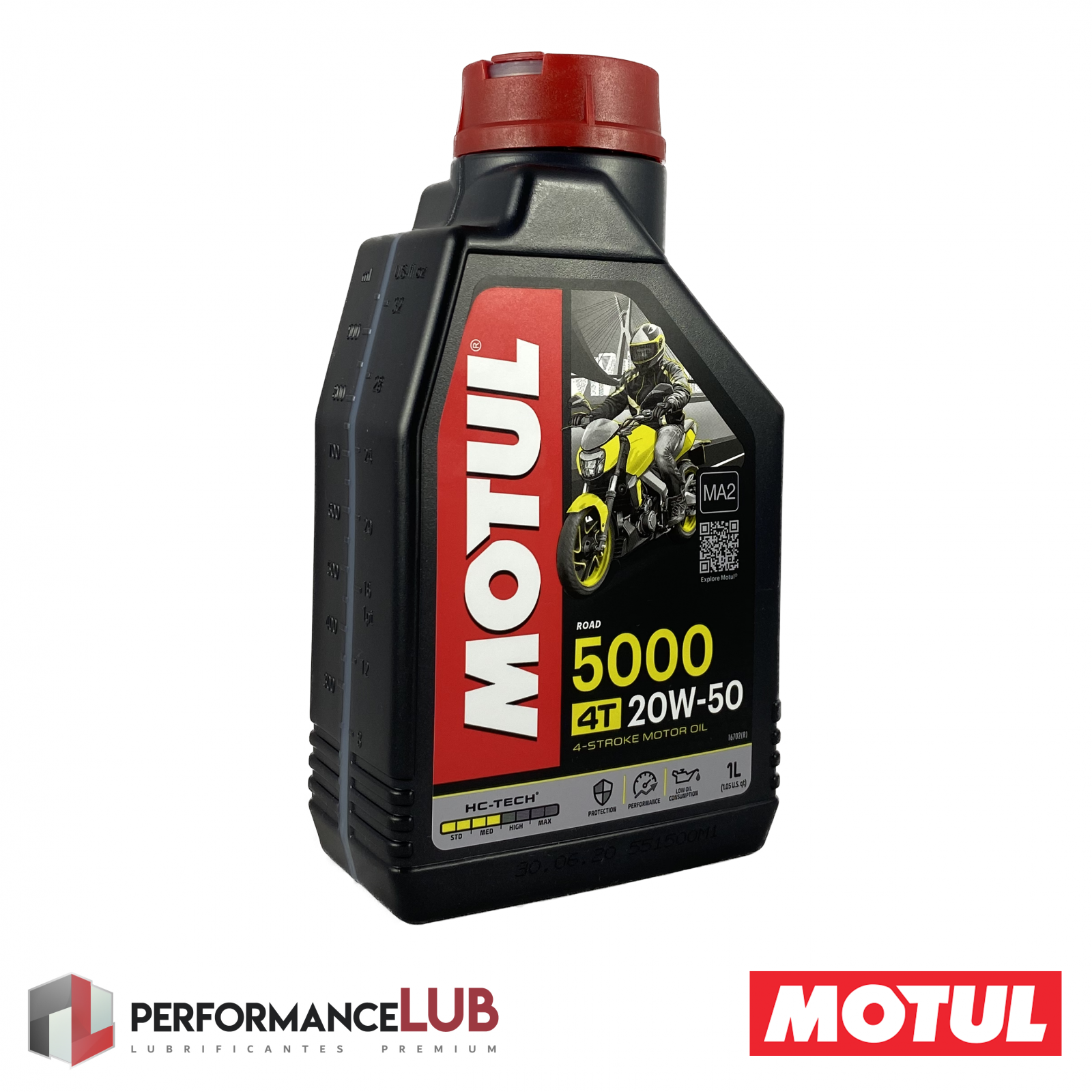 Motul 5000 4T 20W50 (JASO MA2) - 1 litro - PerformanceLUB Lubrificantes Premium