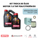Kit revisão - Citroën 1.6 THP - Óleo 8100 5W40 + filtro de óleo + anel