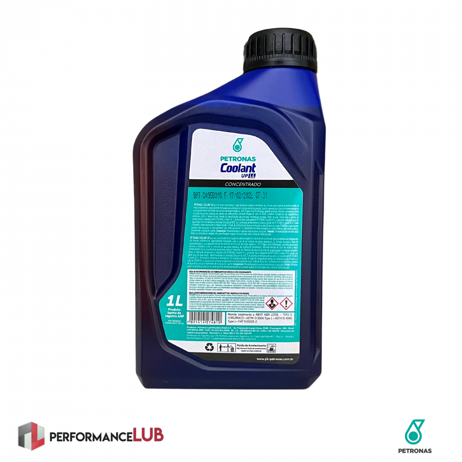 Petronas Coolant Up LL (Concentrado) - 1 litro - PerformanceLUB Lubrificantes Premium