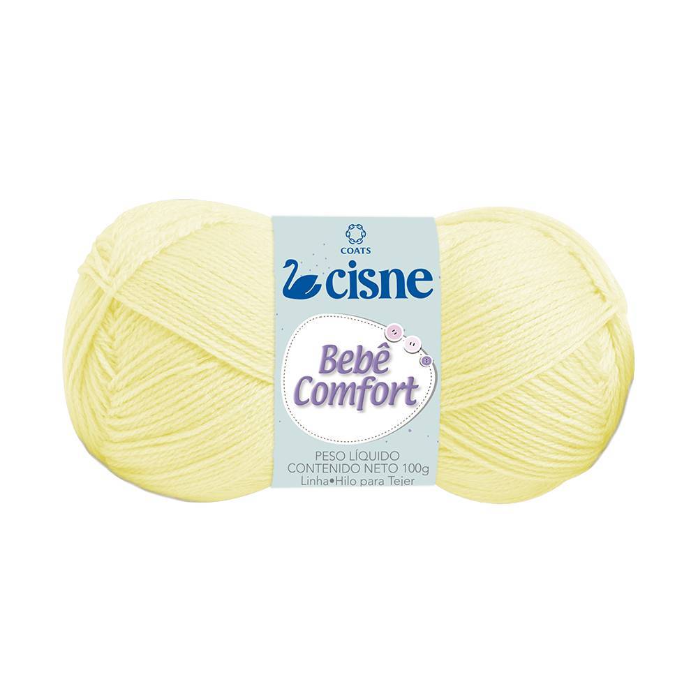 Lã Bebê Comfort cor 161 Amarelo Candy