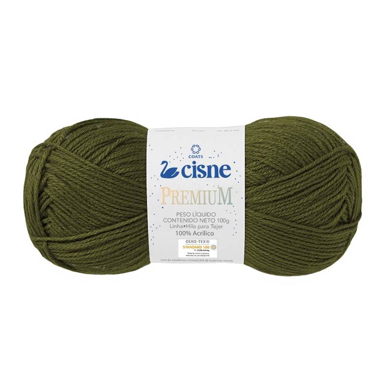Lã Cisne Premium cor 7067 Verde Militar