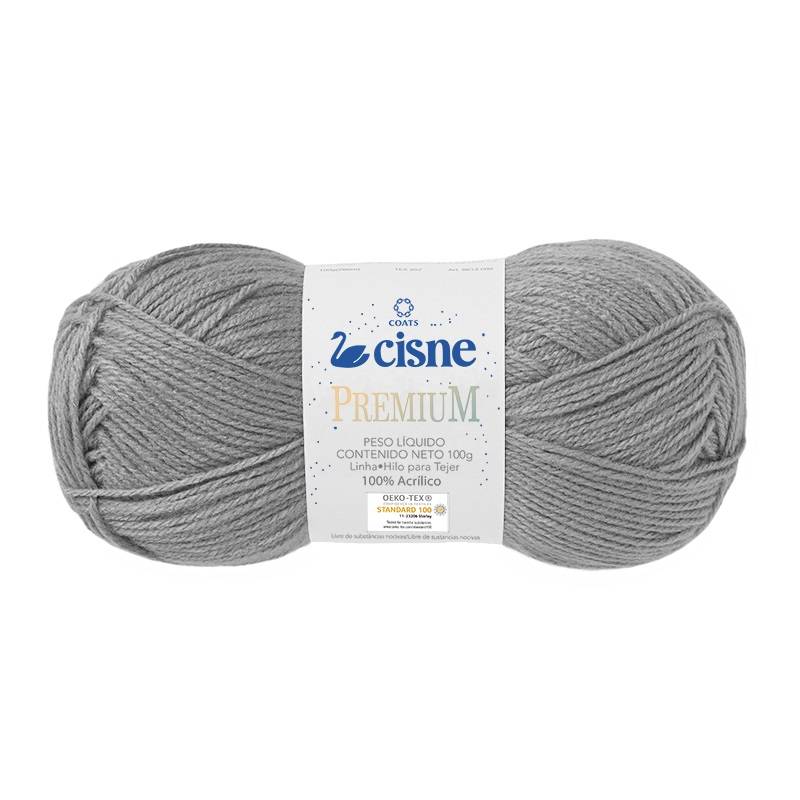 Lã Cisne Premium cor 9800 Cinza Mescla