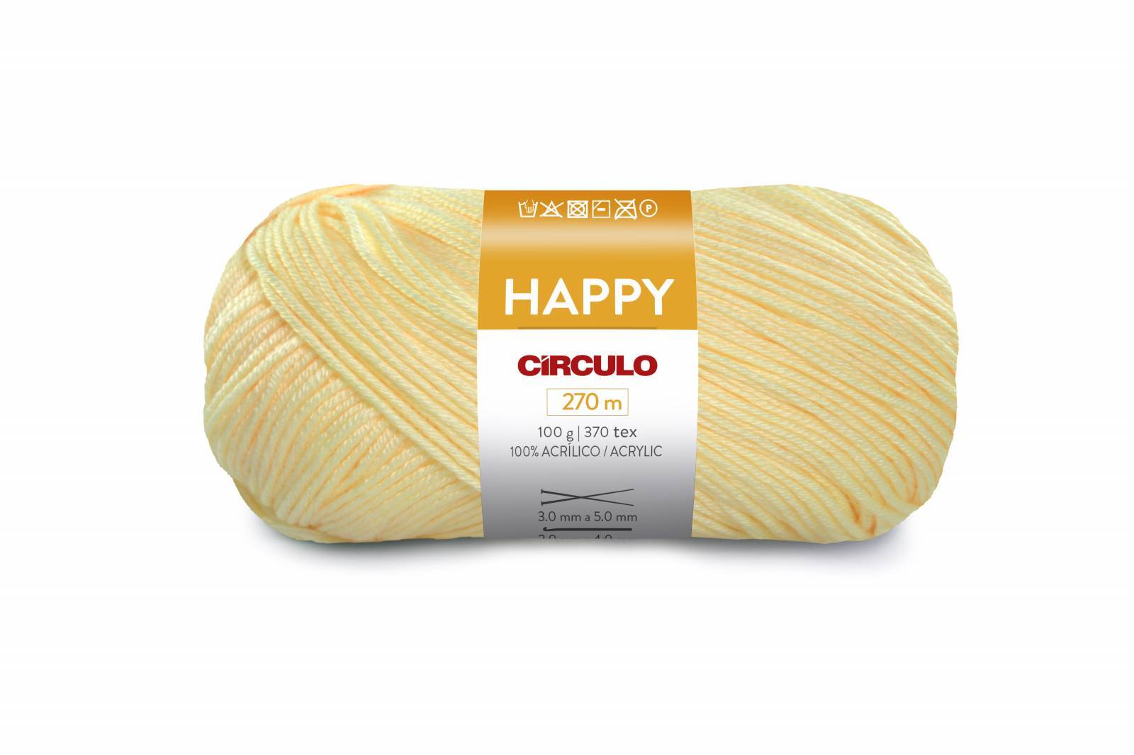 Lã Happy cor 1771 Amarelo Candy