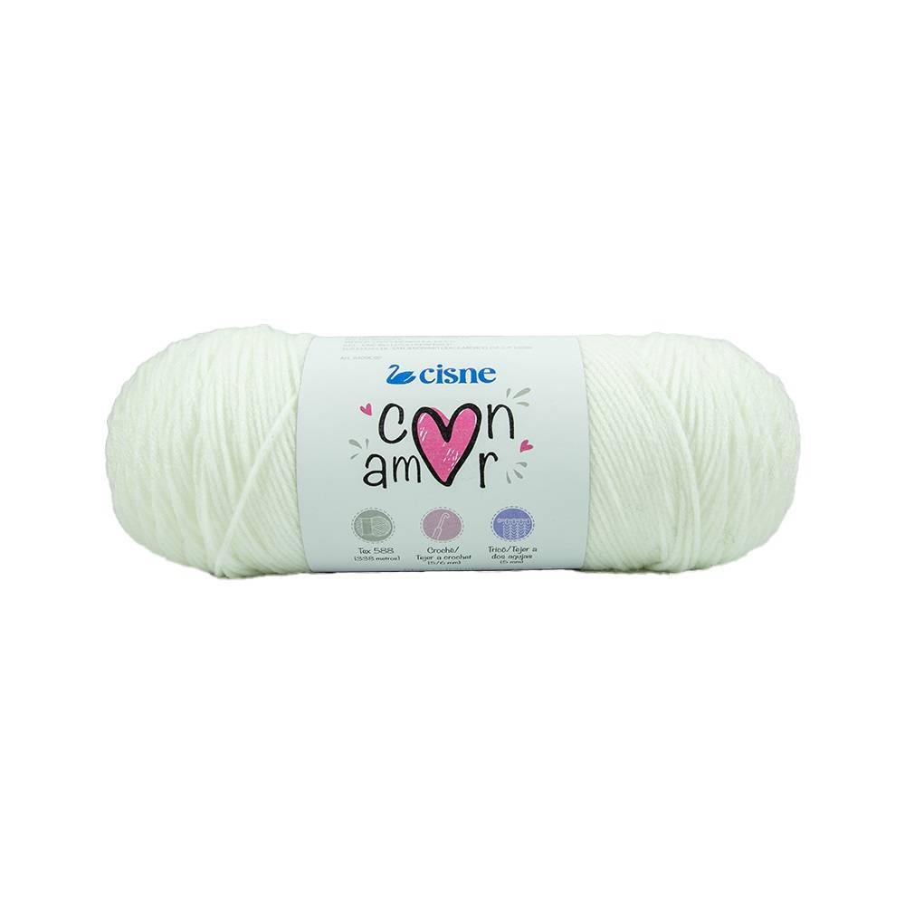 Lã Con Amor cor 1001 Branca