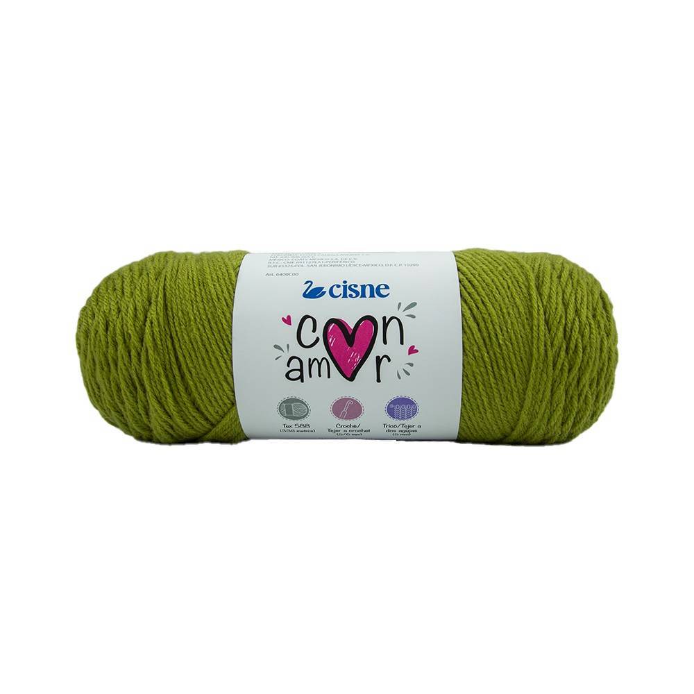 Lã Con Amor cor 1601 Verde Oliva