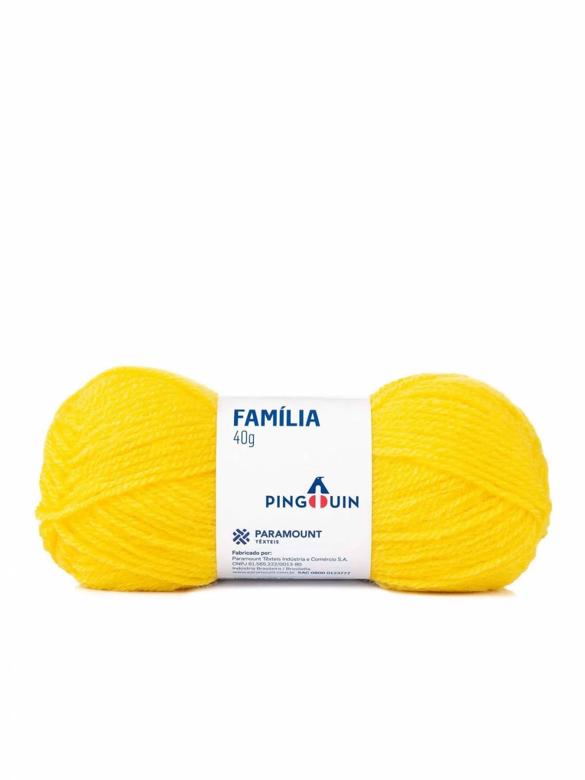 Lã família 1286 Amarelo Plus