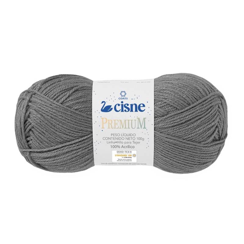 Lã Cisne Premium cor 9780 Cinza Mescla Escuro