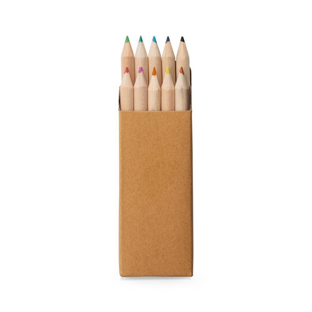 Caixa de cartão com 10 mini lápis de cor - Crafti - HYGGE GIFTS