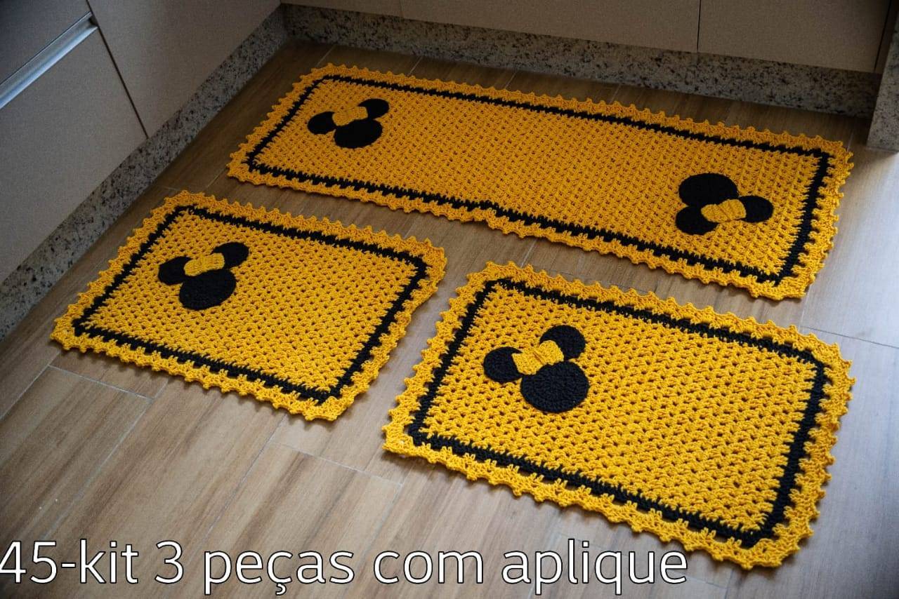 Jogo de Cozinha Croche 5 Peças  Produto Feminino Nunca Usado