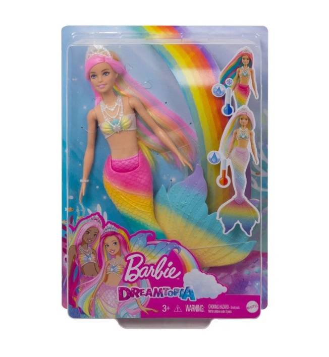 Boneca Barbie Sereia Muda De Cor - Mattel 