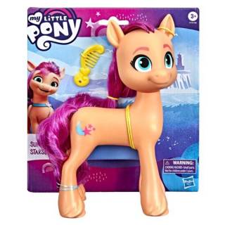 My Little Pony pinkie pie com arquinho azul, Hasbro, 7 cm, usado