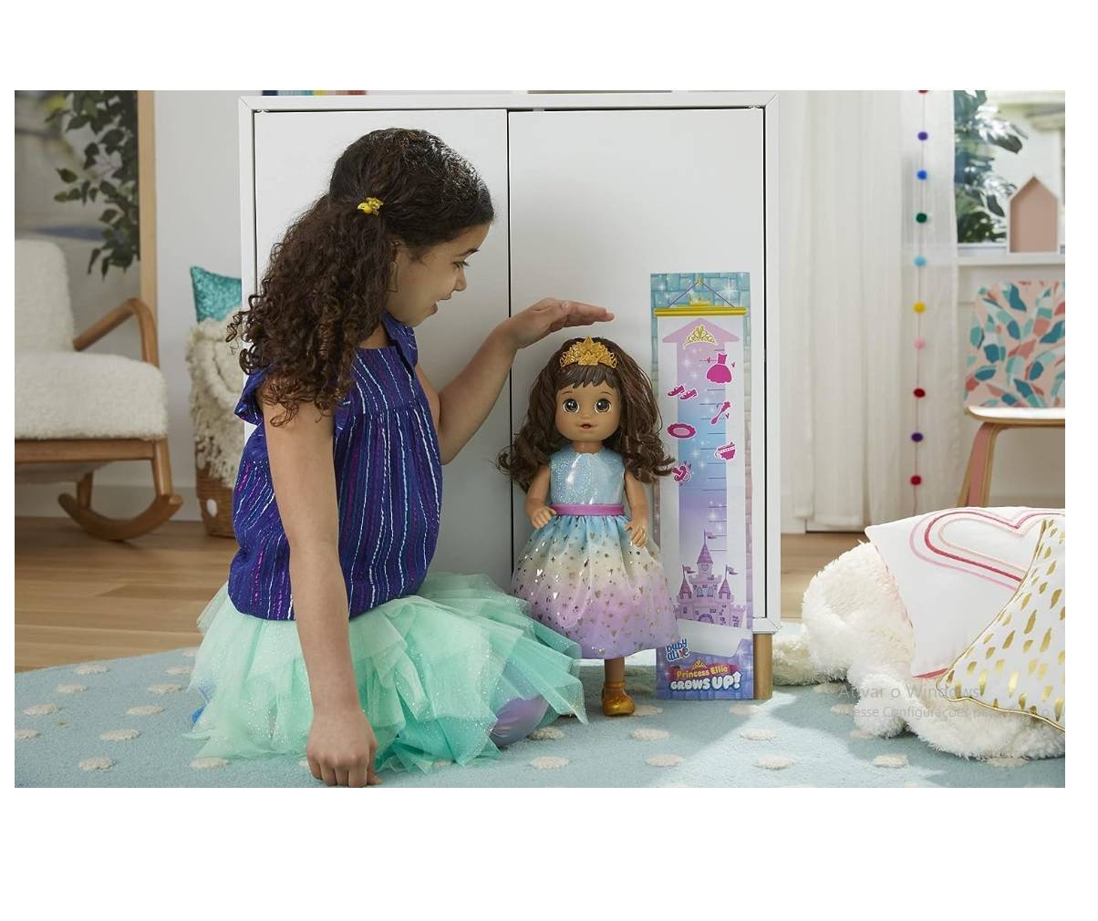 Boneca Baby Alive Princess Ellie Grows Up Morena - Hasbro