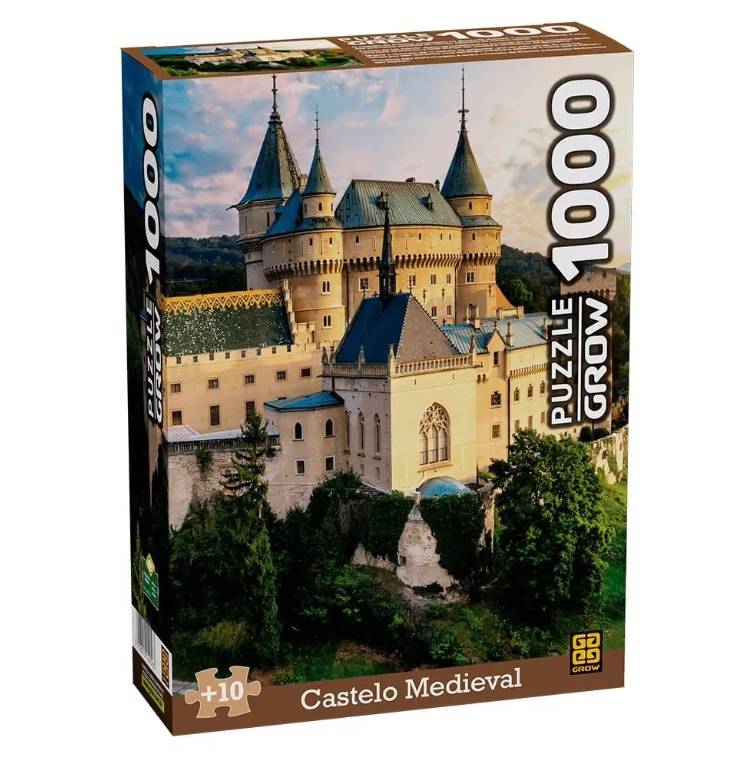 Quebra-Cabeça Castelo Medieval 1000 Peças - Grow 