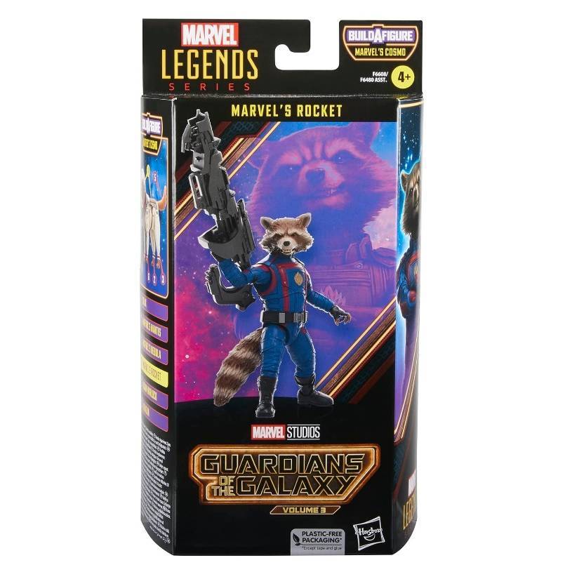 Boneco Rocket Guardiões da Galáxia Marvel Legends  - Hasbro