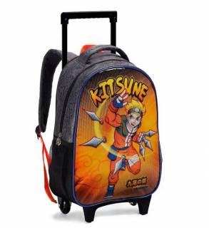 Mochila de Rodinhas com Alças Ninja Kitsune - Seanite