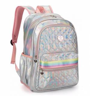 Mochila Notebook Prata Rosa Kika - Nova Rio