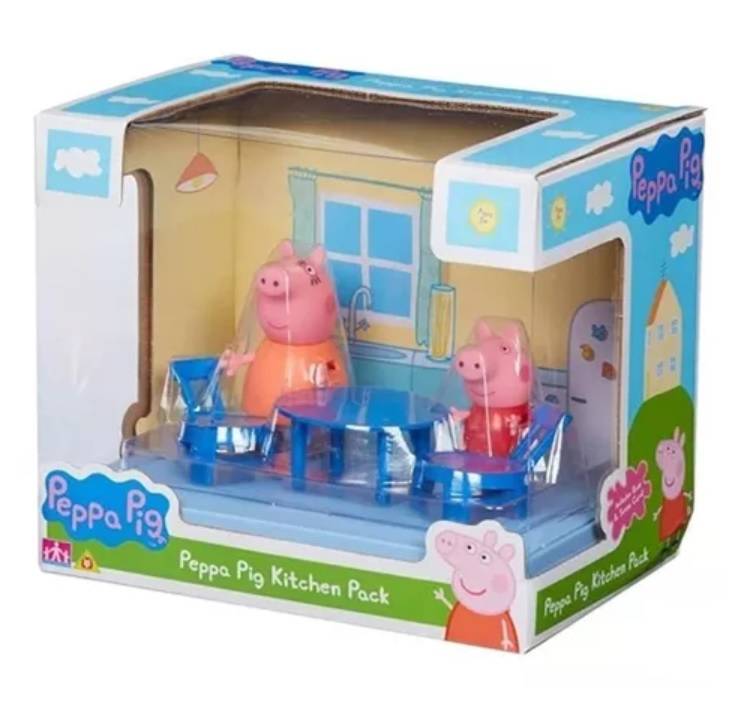 Cenário Da Peppa Cozinha Peppa Pig E Mamãe Pig - Sunny