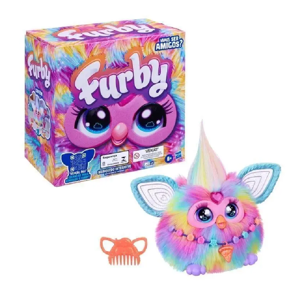 Furby Tie Dye Pelúcia Interativa - Hasbro - BRINKEDO LEGAL