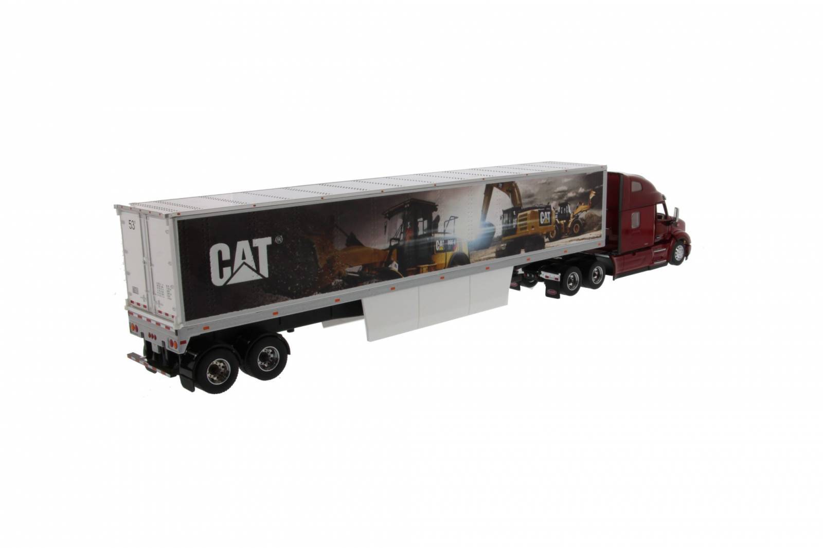 Miniatura Caminhão Peterbilt 579 Ultraloft C/ Reboque CAT Escala 1:50 - 85665