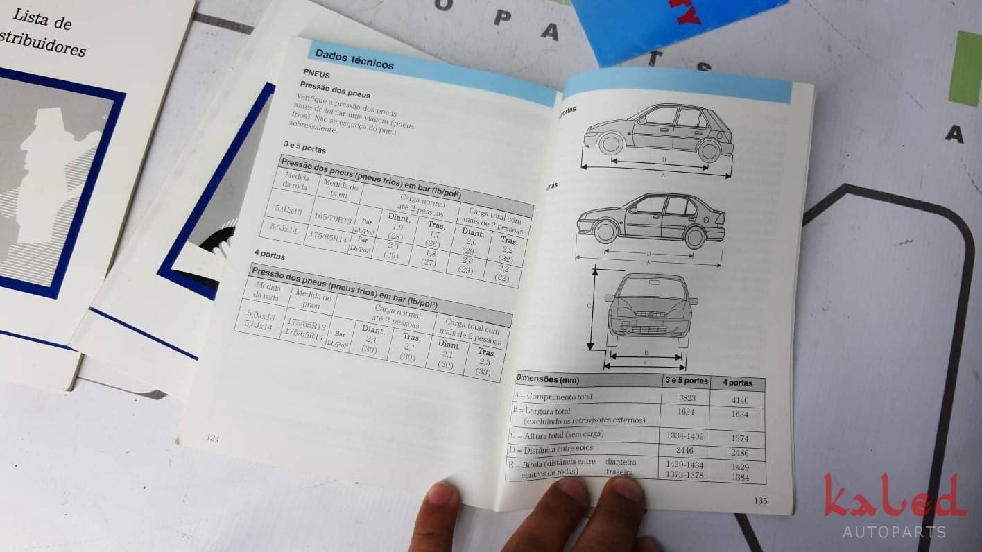 Conjunto Kit manual do proprietário Ford Fiesta Courier antigo - Kaled Auto Parts