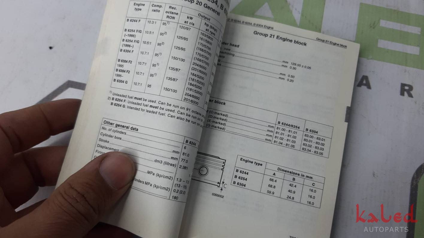Manual de manutenção linha de automóveis Volvo 850 93 a 97 - Kaled Auto Parts