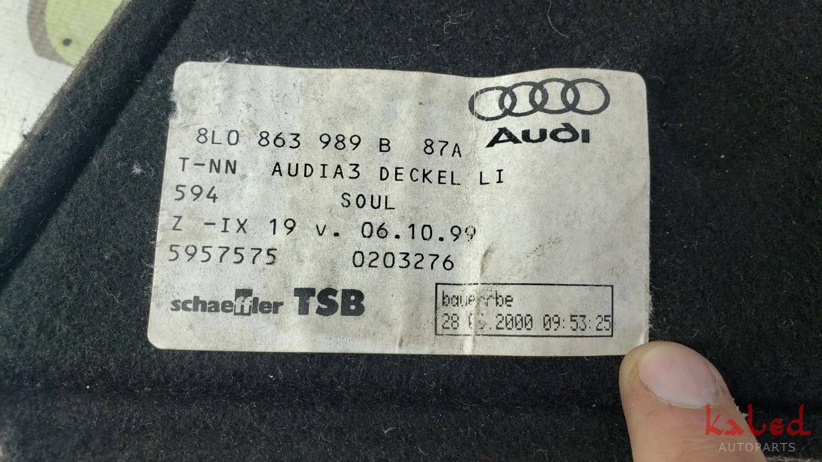 Tampa lateral porta malas Audi A3 2000 a 06 - Kaled Auto Parts