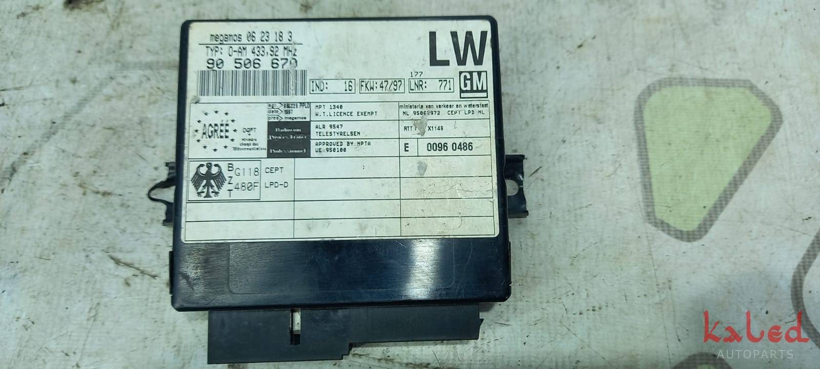 Módulo Central Alarme Gm Vectra 97-99 - Kaled Auto Parts