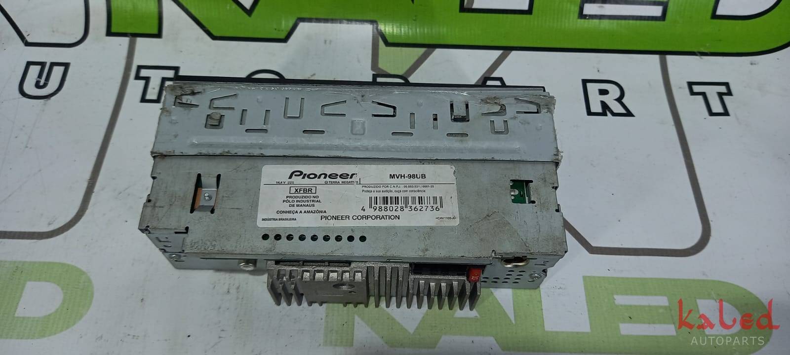 Rádio receiver Pioneer MVH 98UB USB parte traseira LEIA