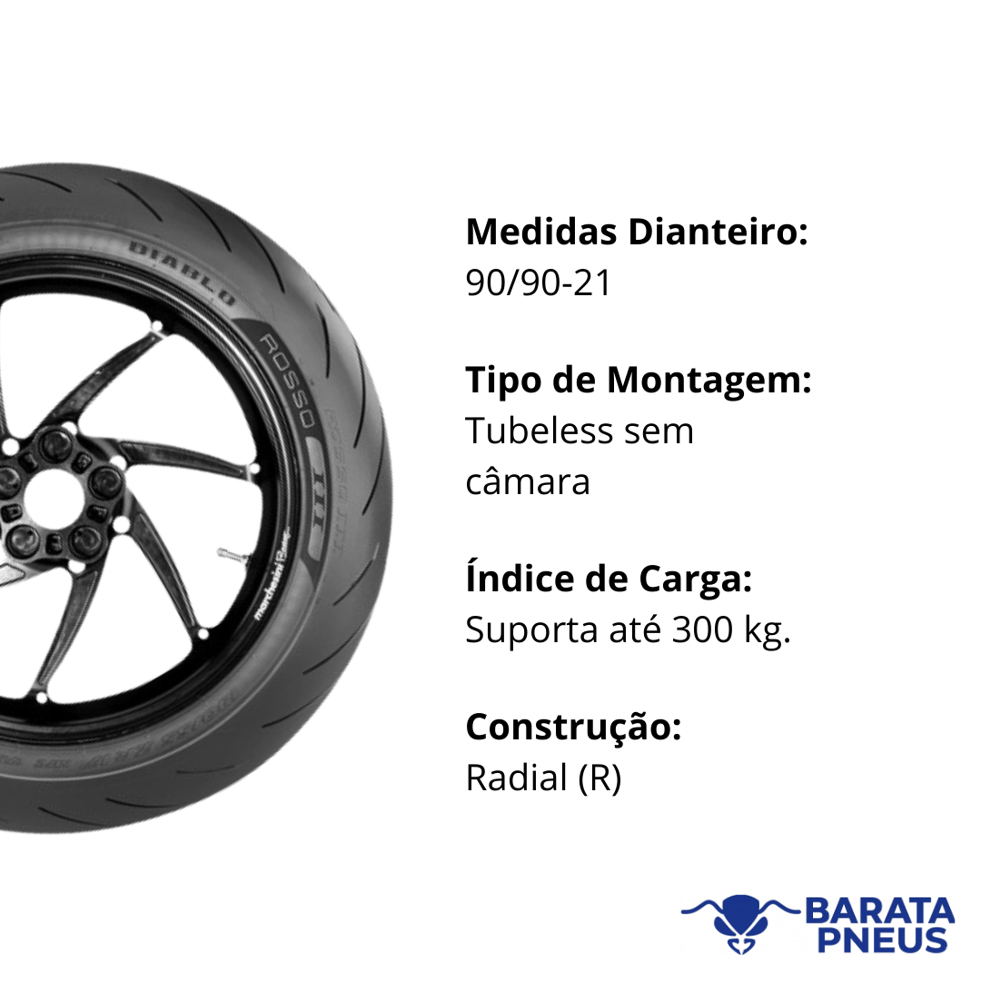 Pirelli Diablo Rosso 3 150/60-ZR17 M/C 66H TL - BARATA PNEUS