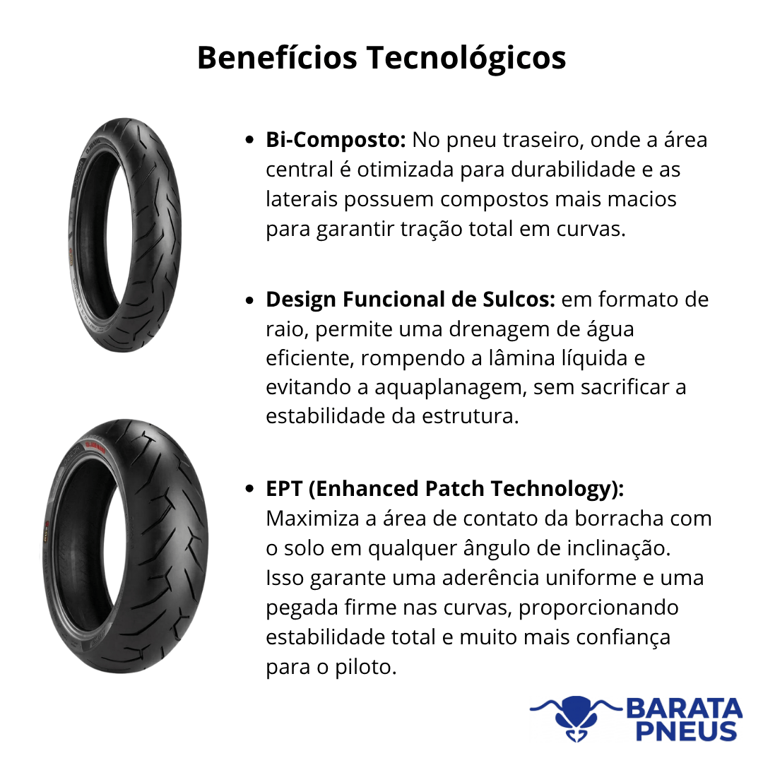Combo de Pneus Pirelli Diablo Rosso 2 110/70-17+140/70-17 (C