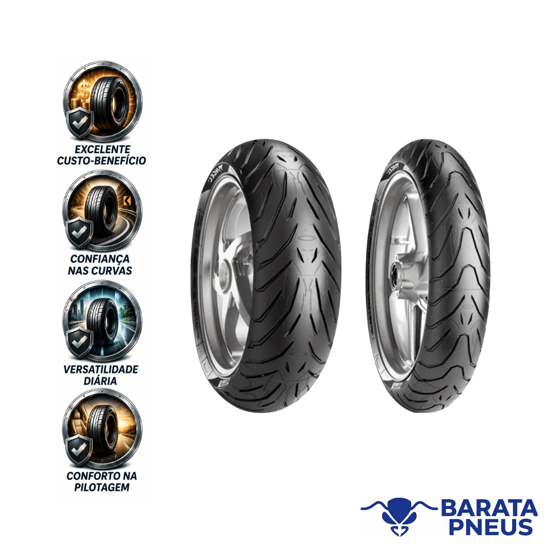Combo de Pneus Pirelli Angel ST 120/70-17 e 180/55-17 - BARATA PNEUS