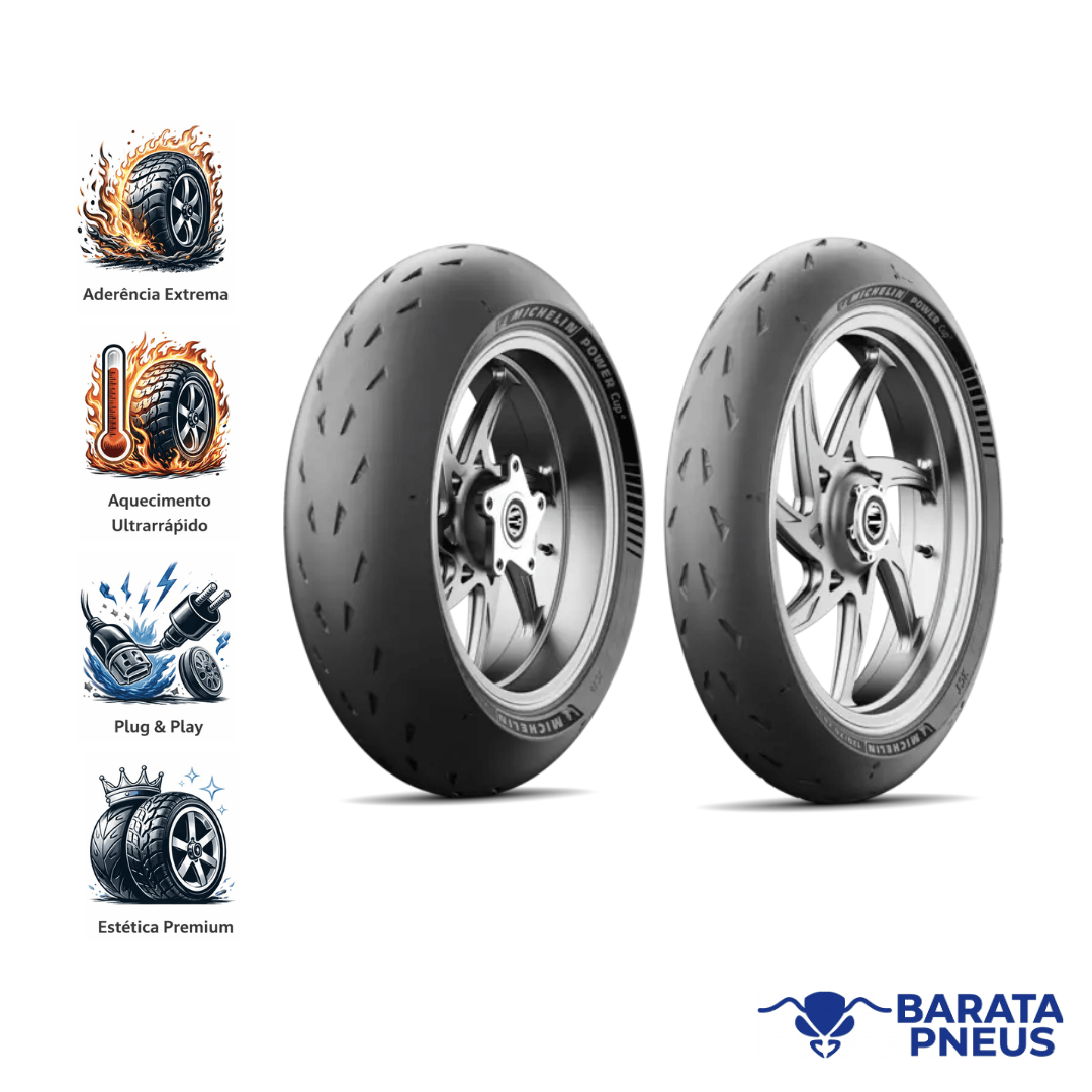 Combo de Pneus Michelin Power Cup 2 120/70-17 e 190/55-17 - BARATA