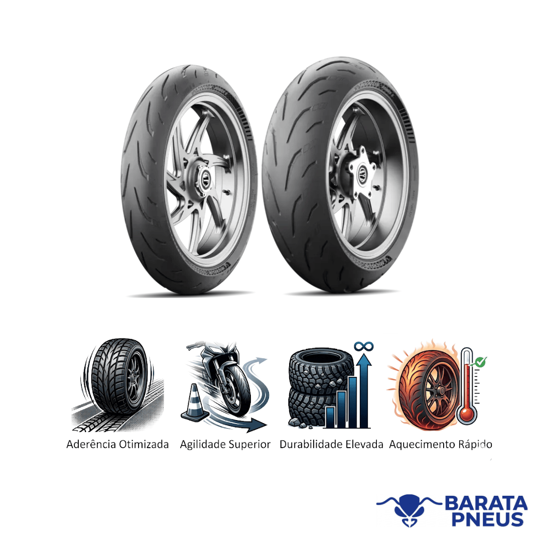 Combo de Pneus Michelin Power 6 - 120/70-17 e 190/55-17 - BARATA PNEUS
