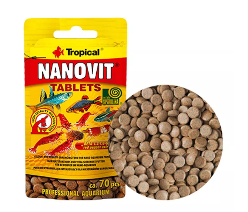 Ração Tropical Nanovit Tablets 10g 