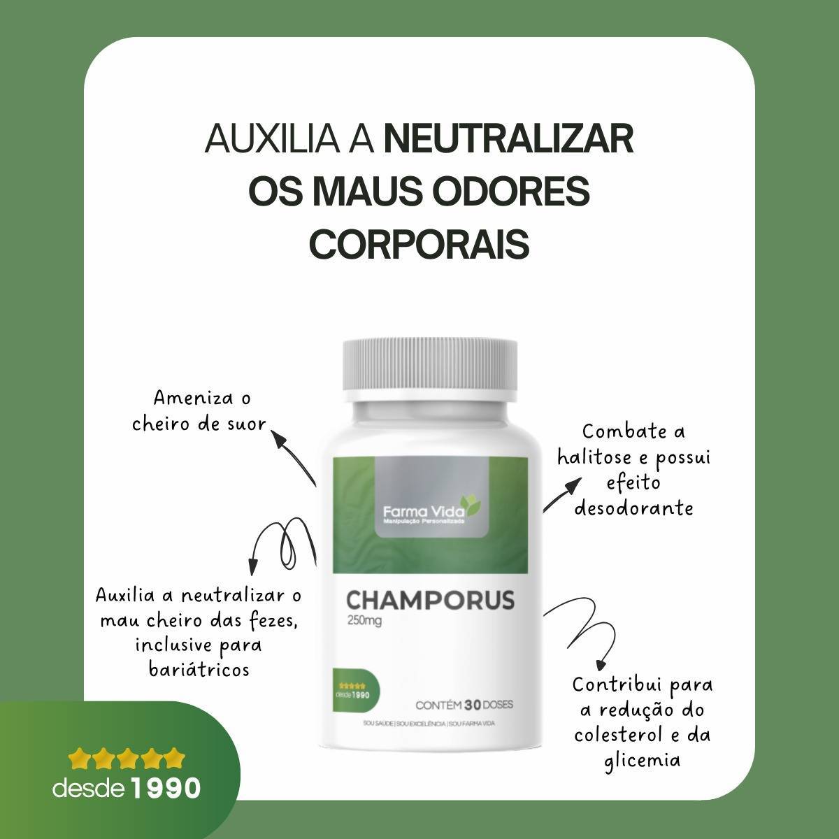 Champorus 250mg - 30 Doses